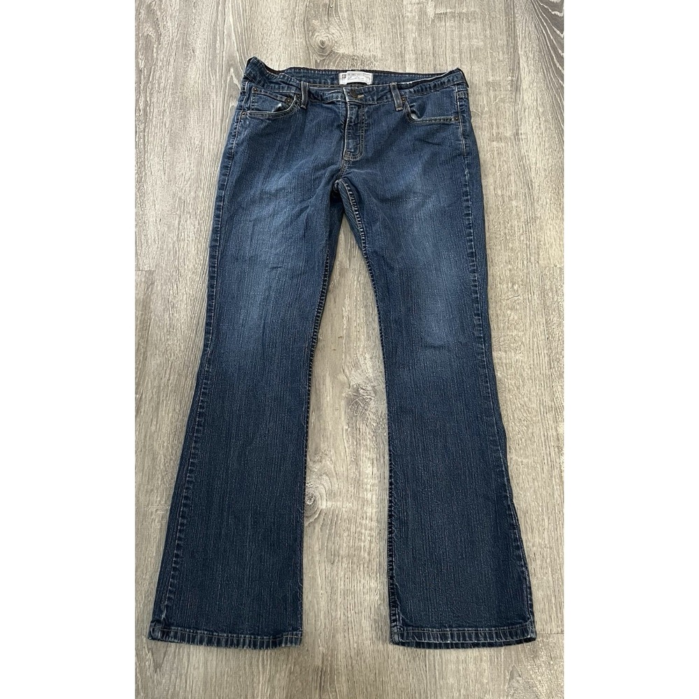 Levi Strauss Signature Jeans Womens 11 Bootcut Low Rise Stretch‎ Denim 34x30.5